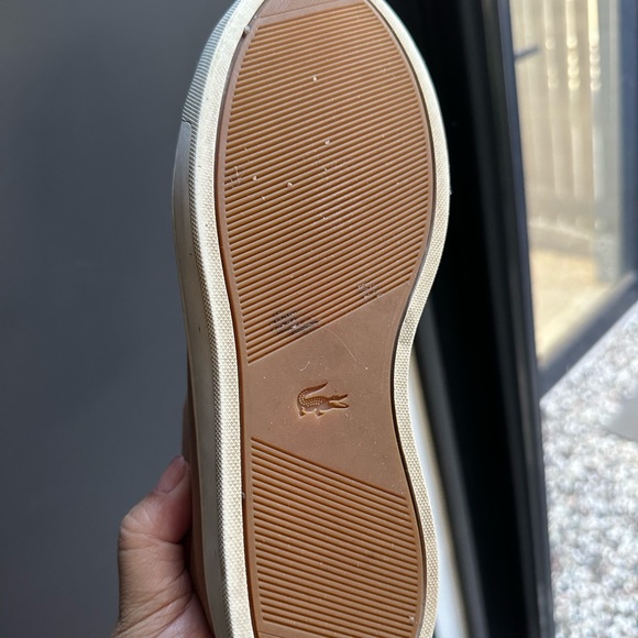 Lacoste L12.12 unlined leather tan sneaker -38 - Picture 7 of 13